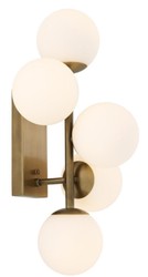 4251549349648 - Luxus Wandleuchte Antik Messingfarben   WeiÃ 27 x 24 x H 50 cm - Wohnzimmer Wandlampe