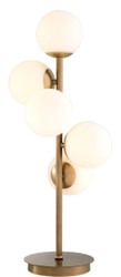 4251549349655 - Luxus Tischleuchte Antik Messingfarben   WeiÃ Ã 28 x H 67 cm - Wohnzimmer Tischlampe