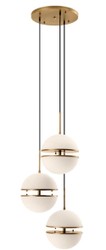 4251549349693 - Luxus HÃ¤ngeleuchte Antik Messingfarben   WeiÃ Ã 45 x H 190 cm - Luxus Wohnzimmerlampe