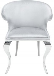 4251549349709 - Designer Esszimmerstuhl Samt   Grau 61 x 60 x H79 cm - EsszimmermÃ¶bel