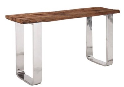 4251549349914 - Luxus Konsolentisch Braun   Silber 140 x 40 x H 80 cm - Luxus Konsole