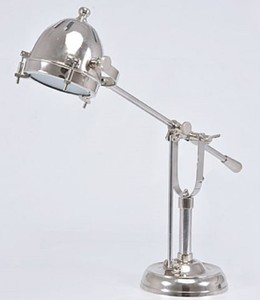 4251549349945 - Luxus Tischleuchte Silber 63 x 18 x H 52 cm - Messing Schreibtischlampe
