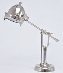 4251549349945 - Luxus Tischleuchte Silber 63 x 18 x H 52 cm - Messing Schreibtischlampe