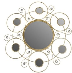 4251549350347 - Designer Wandspiegel Gold Ã 50 cm - Designer Spiegel