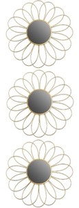 4251549350378 - Designer Spiegel   Wandspiegel 3er Set Gold Ã 25 cm - Deko Accessoires