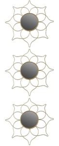 4251549350385 - Designer Spiegel Set Gold Ã 25 cm - Wandspiegel 3er Set