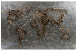 4251549350422 - Luxus Metall Ãlbild Weltkarte Mehrfarbig 120 x 5 x H 80 cm - Ãlgemälde mit 3D Effekt 4251549350422 - Luxus Metall Ãlbild Weltkarte Mehrfarbig 120 x 5 x H 80 cm - Ãlgemälde mit 3D Effekt