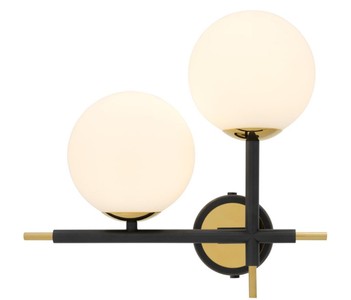4251549350804 - Luxus Wandleuchte Schwarz   Gold   WeiÃ 35 x 17 x H 35 cm - Hotel & Restaurant Lampe
