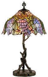 4251549351122 - Luxus Tiffany Tischlampe Schwarz   Mehrfarbig Ã 40 x H 62 cm - Luxus QualitÃ¤t