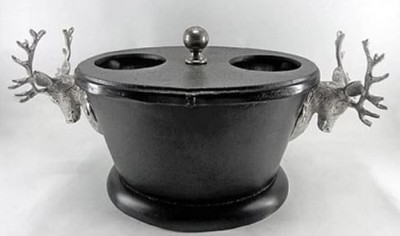 4251549351344 - Luxus Aluminium WeinkÃ¼hler Schwarz   Silber 35 x 25 x H 20 cm - Luxus Accessoires