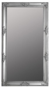 4251549351887 - Barock Wandspiegel Silber 72 x H 132 cm - Handgefertigter Barock Spiegel mit Holzrahmen und wunderschönen Verzierungen 4251549351887 - Barock Wandspiegel Silber 72 x H 132 cm - Handgefertigter Barock Spiegel mit Holzrahmen und wunderschönen Verzierungen