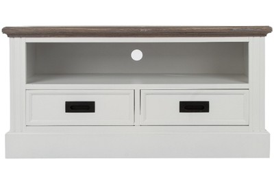 4251549351962 - Landhausstil Fernsehschrank Weià Braun 99 x 40 x H 51 cm - Handgefertigter Wohnzimmer TV Schrank im Landhausstil 4251549351962 - Landhausstil Fernsehschrank Weià Braun 99 x 40 x H 51 cm - Handgefertigter Wohnzimmer TV Schrank im Landhausstil