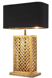 4251549352068 - Luxus Tischleuchte Vintage Messingfarben   Schwarz 46 x 22 x H 72 cm - Luxus QualitÃ¤t