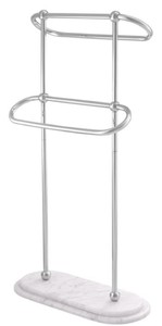 4251549352099 - Luxus Handtuchhalter Silber   WeiÃ 50 x 22 x H 91 cm - Luxus Badezimmer Accessoires