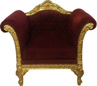 4251549352396 - Barock Lounge Sessel Bordeaux Rot   Gold MÃ¶bel Antik Stil - Wohnzimmer Club MÃ¶bel Sessel - Limited Edition