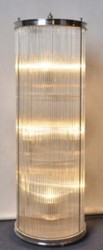 4251549352464 - Wohnzimmer Stehleuchte Silber Ã 32 x H 100 cm - Runde Luxus Stehlampe