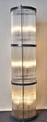 4251549352471 - Wohnzimmer Stehleuchte Schwarz Ã 32 x H 140 cm - Runde Luxus Stehlampe