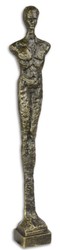 4251549352549 - Designer Gusseisen Figur Stehender Mann Antik Gold 81 x 54 x H 43 cm - Luxus Dekofigur