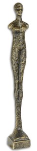 4251549352556 - Designer Gusseisen Figur Stehende Frau Antik Gold 63 x 61 x H 422 cm - Luxus Dekofigur