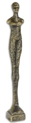 4251549352556 - Designer Gusseisen Figur Stehende Frau Antik Gold 63 x 61 x H 422 cm - Luxus Dekofigur