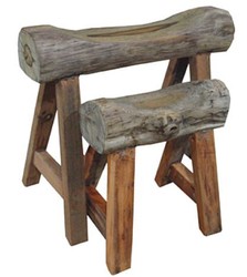 4251549352693 - Landhausstil Hocker Set Naturfarben - Landhausstil MÃ¶bel