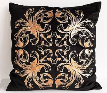 4251549352792 - Luxus Barock Kissen Schwarz   Gold 50 x 50 cm - Deko Accessoires