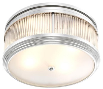 4251549352860 - Luxus Deckenleuchte Silber Ã 405 x H 185 cm - Runde Deckenlampe