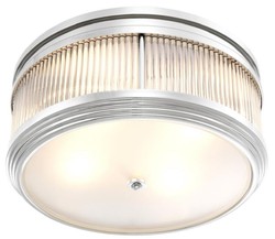 4251549352860 - Luxus Deckenleuchte Silber Ã 405 x H 185 cm - Runde Deckenlampe