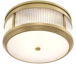 4251549352877 - Luxus Deckenleuchte Antik Messingfarben Ã 405 x H 185 cm - Runde Deckenlampe