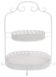 4251549352921 - Landhausstil Etagere 2-Stufig WeiÃ 46 x 30 x H 64 cm - Gastronomie Accessoires