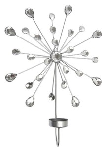 4251549352976 - Designer Wandkerzenhalter 4er Set Silber 24 x 6 x H 31 cm - Dekorative Wanddeko