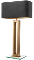 4251549353034 - Luxus Tischleuchte Antik Messingfarben   Schwarz 45 x 22 x H 845 cm - Hotel & Restaurant Tischlampe