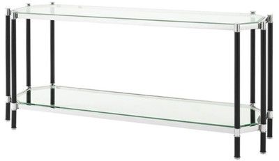 4251549353218 - Wohnzimmer Konsolentisch Silber   Schwarz 169 x 535 x H 755 cm - Luxus Konsole