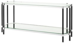 4251549353218 - Wohnzimmer Konsolentisch Silber   Schwarz 169 x 535 x H 755 cm - Luxus Konsole