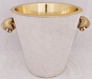 4251549353560 - Luxus WeinkÃ¼hler Messingfarben   WeiÃ Ã 25 x H 25 cm - Gastronomie Accessoires