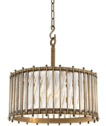 4251549354123 - Luxus HÃ¤ngeleuchte Antik Messingfarben Ã 525 x H 52 cm - Runde Messing Pendelleuchte mit handgemachtem Glas