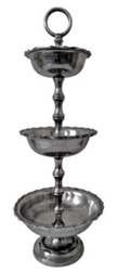 4251549354222 - Luxus Etagere 3-Stufig Silber Ã 38 x H 105 cm - Hotel & Restaurant Accessoires