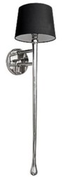 4251549354239 - Luxus Wandleuchte Silber   Schwarz 19 x 20 x H 103 cm - Hotel & Restaurant Wandlampe mit Lampenschirm