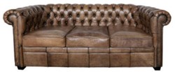 4251549354512 - Luxus Chesterfield BÃ¼ffelleder Sofa Vintage Braun 192 x 92 x H 73 cm - Luxus MÃ¶bel