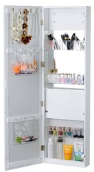 4251549354840 - Luxus Schminkschrank mit SpiegeltÃ¼r WeiÃ 36 x 12 x H 121 cm - Luxus MÃ¶bel