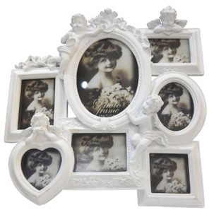 4251549354963 - Barock 7er Bilderrahmen WeiÃ 30 x 5 x H 31 cm - Deko Accessoires im Barockstil