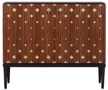 4251549354987 - Luxus Wohnzimmerschrank mit 2 TÃ¼ren Braun   Dunkelbraun   Schwarz 125 x 42 x H 107 cm - Luxus WohnzimmermÃ¶bel