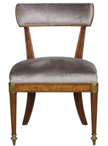 4251549355007 - Luxus Jugendstil Esszimmerstuhl Hellbraun   Braun   Messing   Silber 59 x 63 x H 88 cm - Luxus EsszimmermÃ¶bel