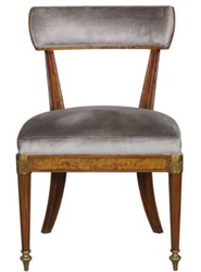 4251549355007 - Luxus Jugendstil Esszimmerstuhl Hellbraun   Braun   Messing   Silber 59 x 63 x H 88 cm - Luxus EsszimmermÃ¶bel