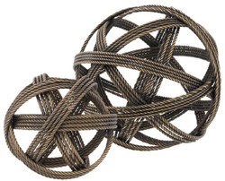 4251549355168 - Designer Edelstahl Kugeln Vintage Messingfarben - Luxus Schreibtisch Deko