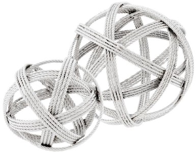 4251549355175 - Designer Edelstahl Kugeln Silber - Luxus Schreibtisch Deko