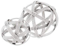 4251549355175 - Designer Edelstahl Kugeln Silber - Luxus Schreibtisch Deko