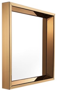 4251549355472 - Luxus Spiegel Bernsteinfarben 100 x 12 x H 100 cm - Hotel MÃ¶bel