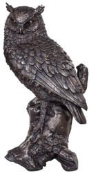 4251549355823 - Luxus Deko Bronzefigur Eule Bronze 19 x 15 x H 36 cm - Bronze Skulptur