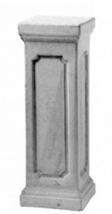 4251549355878 - Barock Deko SÃ¤ule Grau 27 x 27 x H 76 cm - Prunkvolle Beton SÃ¤ule im Barockstil